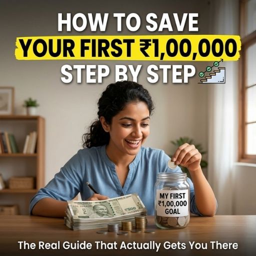 How to Save Your First ₹1,00,000 Step by Step — The Real Guide That Actually Gets You There